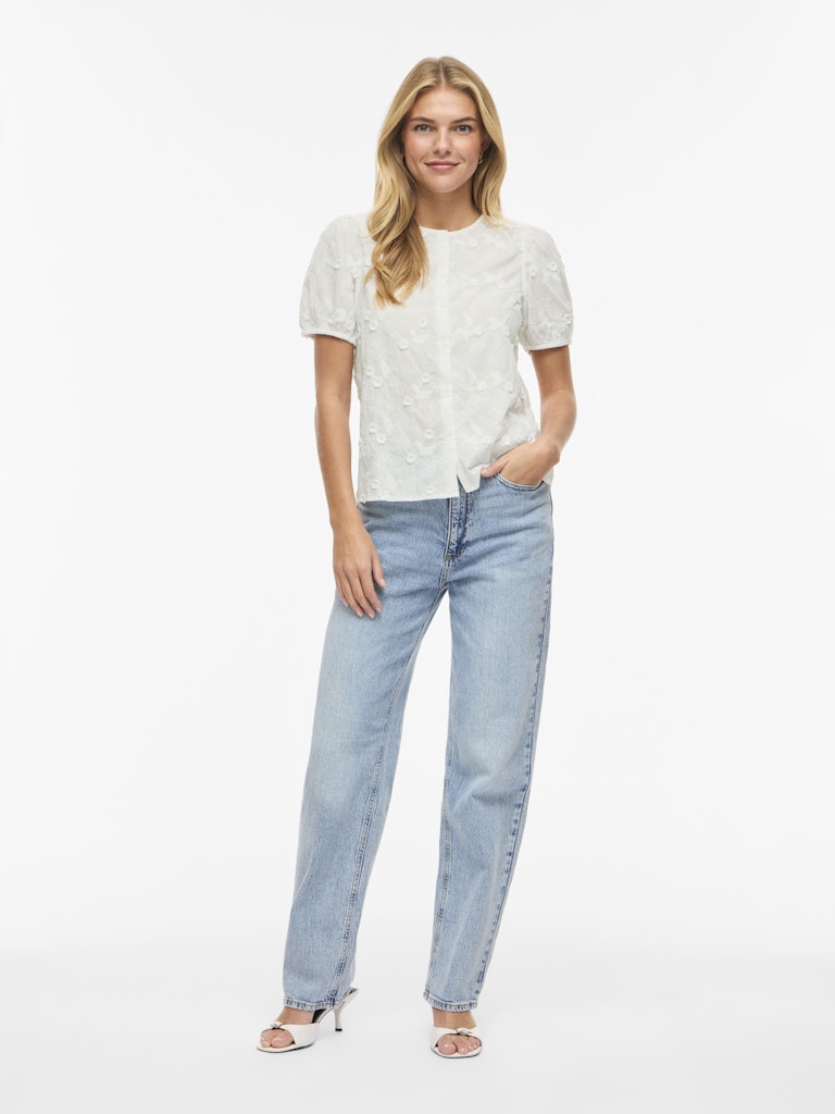 VISIMONE O-NECK S/S TOP - Snow White