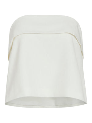 VIGERY BANDEAU SHORT TOP - Cloud Dancer