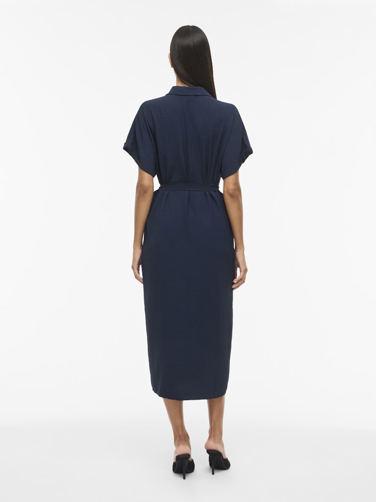 VIJAYLO S/S MIDI SHIRT DRESS - Navy Blazer