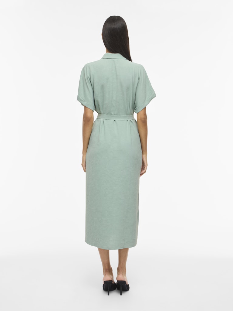 VIJAYLO S/S MIDI SHIRT DRESS -Blue Surf
