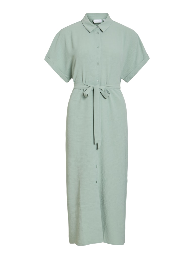 VIJAYLO S/S MIDI SHIRT DRESS -Blue Surf