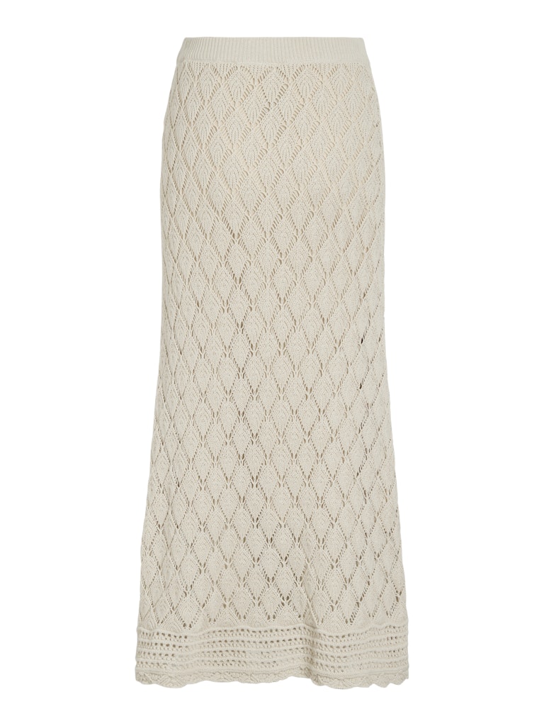 VIEVIE HW ANKLE A-LINE KNIT SKIRT - Birch