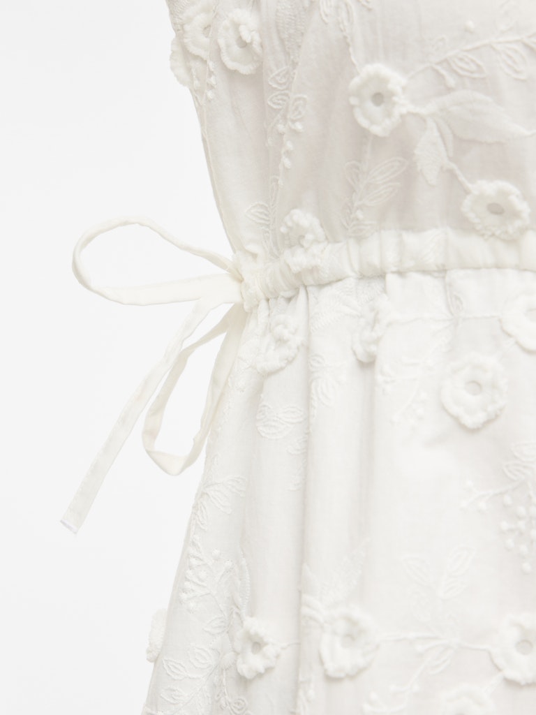 VISIMONE O-NECK S/L MIDI DRESS - Snow White