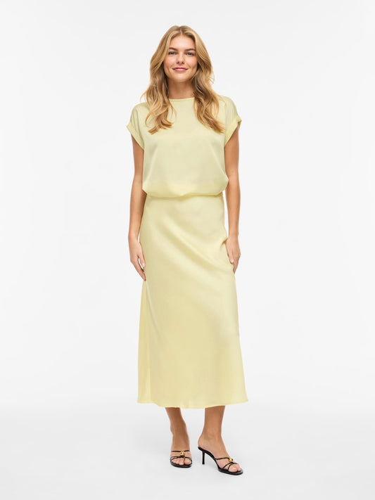 VIELLETTE HW MIDI SKIRT - Pastel Yellow