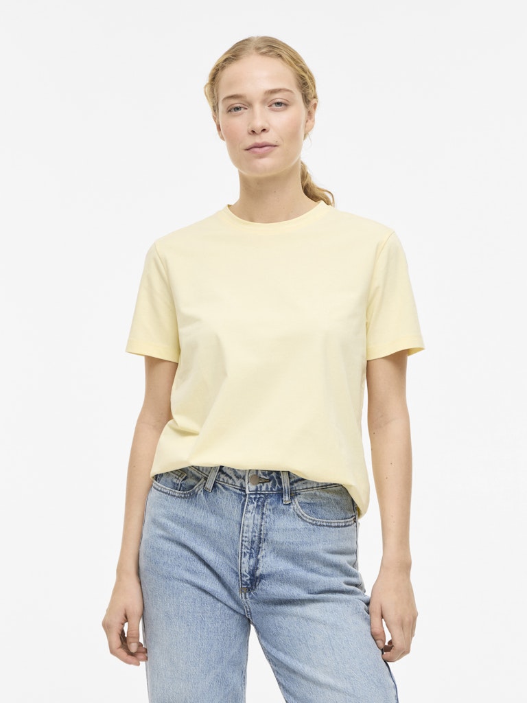VINORA S/S T-SHIRT - Pastel Yellow