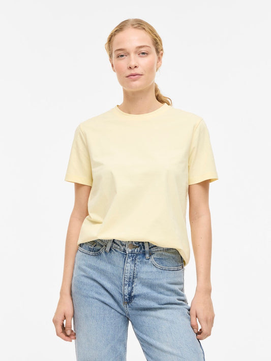 VINORA S/S T-SHIRT - Pastel Yellow