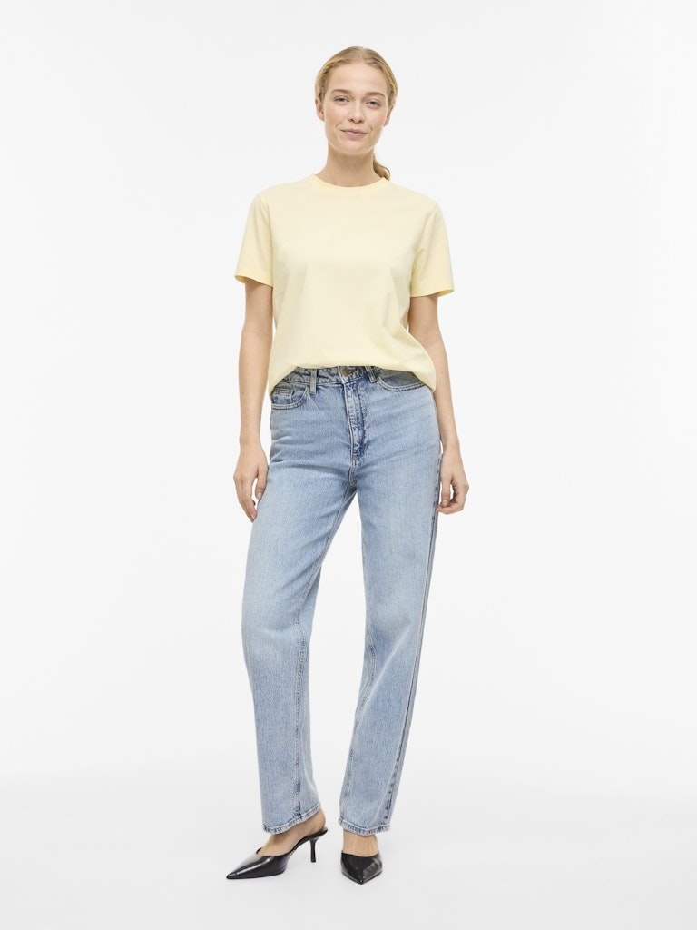 VINORA S/S T-SHIRT - Pastel Yellow