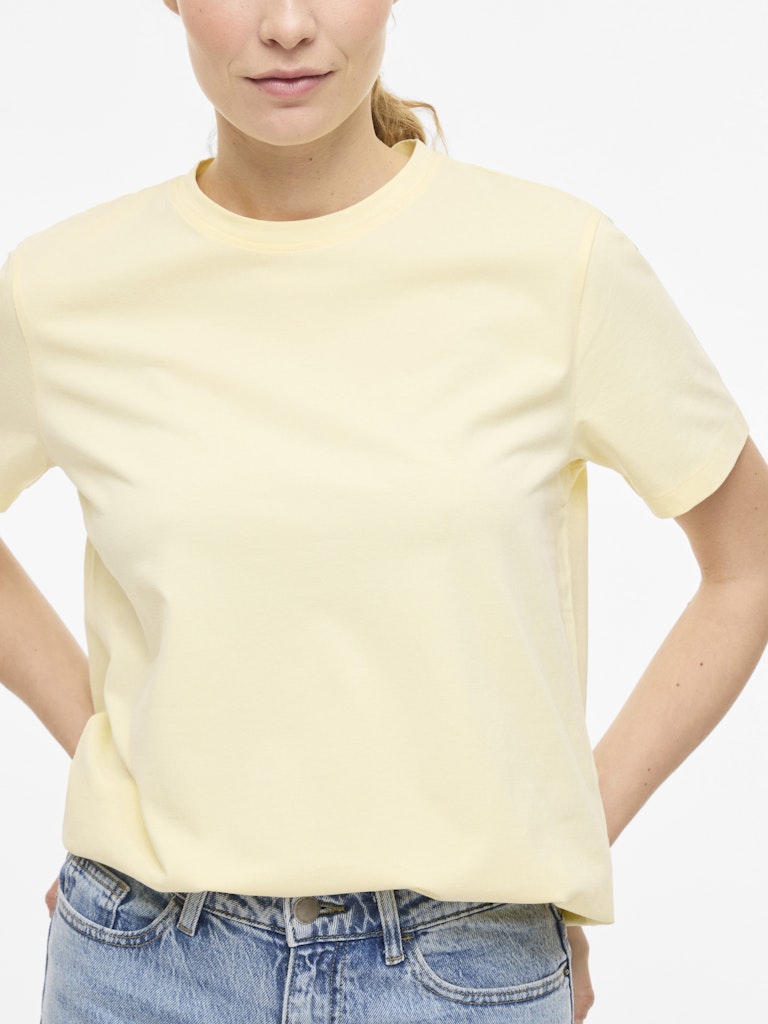 VINORA S/S T-SHIRT - Pastel Yellow