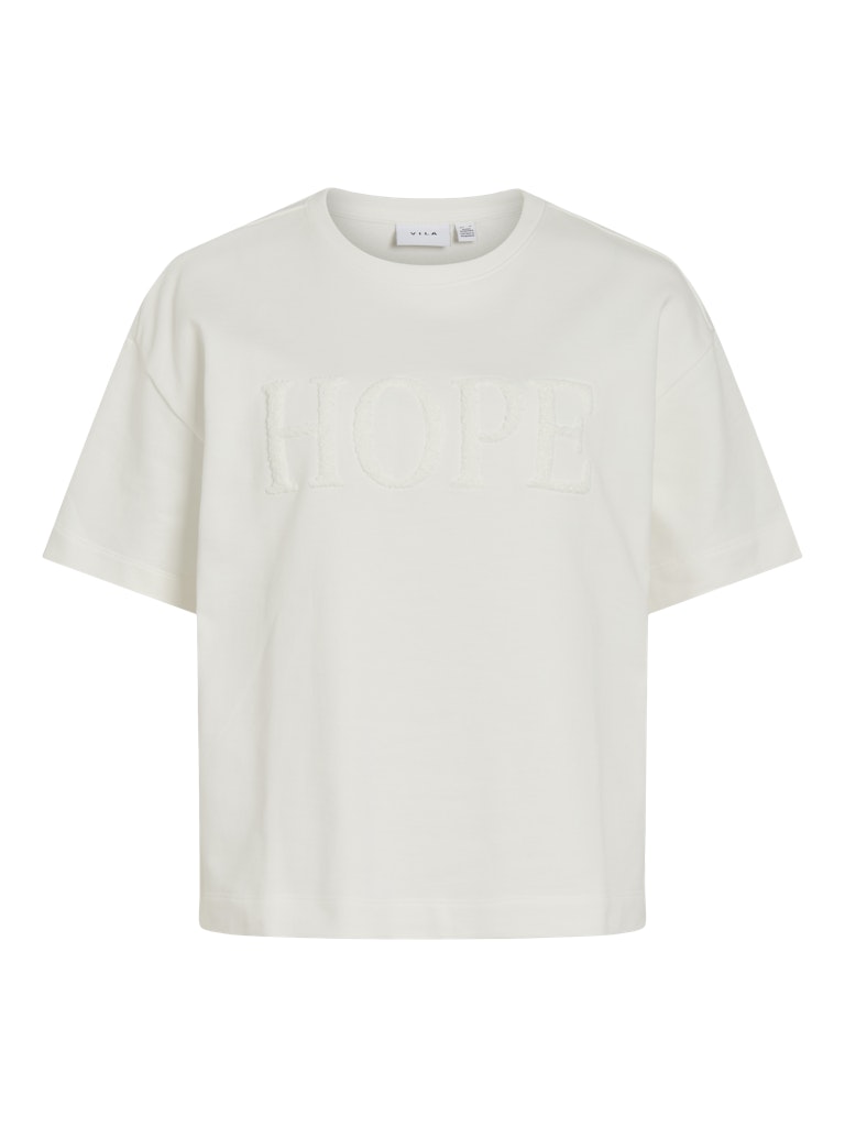 VIGLEY HOPE O-NECK 2/4 SWEAT TOP - Snow White
