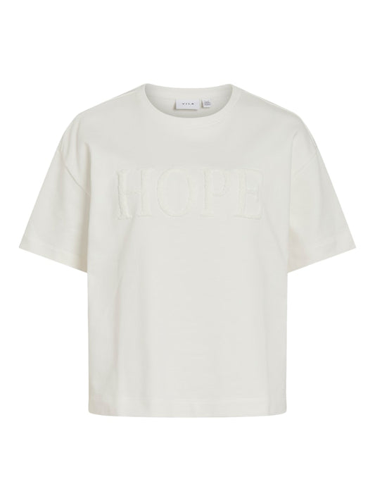 VIGLEY HOPE O-NECK 2/4 SWEAT TOP - Snow White