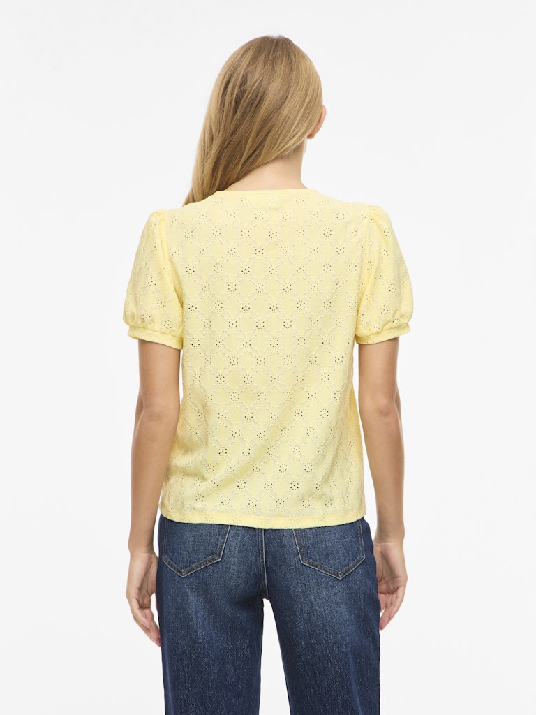 VIASTA O-NECK S/S SHIRT - Pastel Yellow