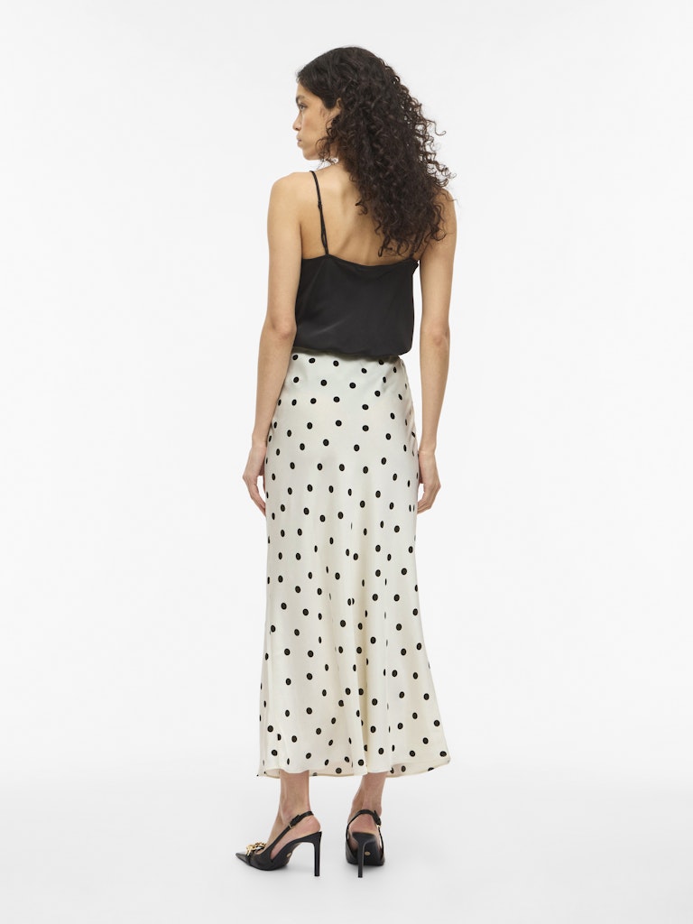 VITWINKLE HW MIDI SKIRT - Birch/Black Dots