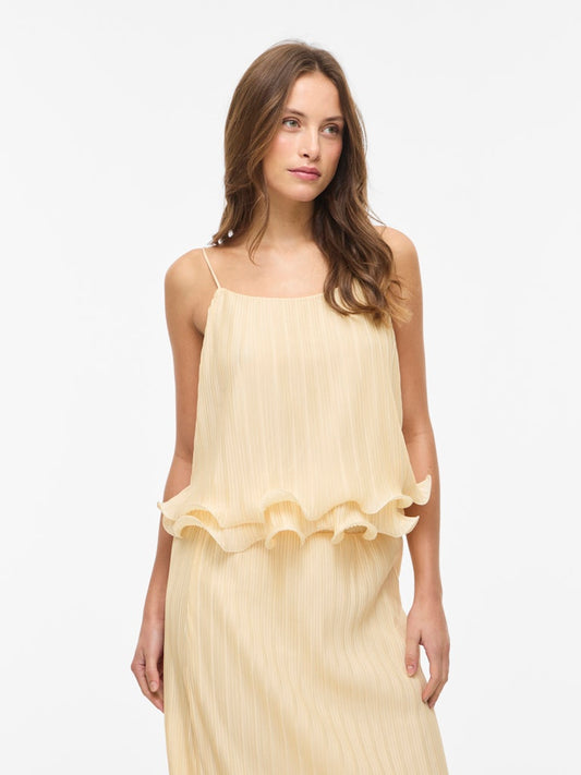 VIWANDA STRAP TOP - Pastel Yellow