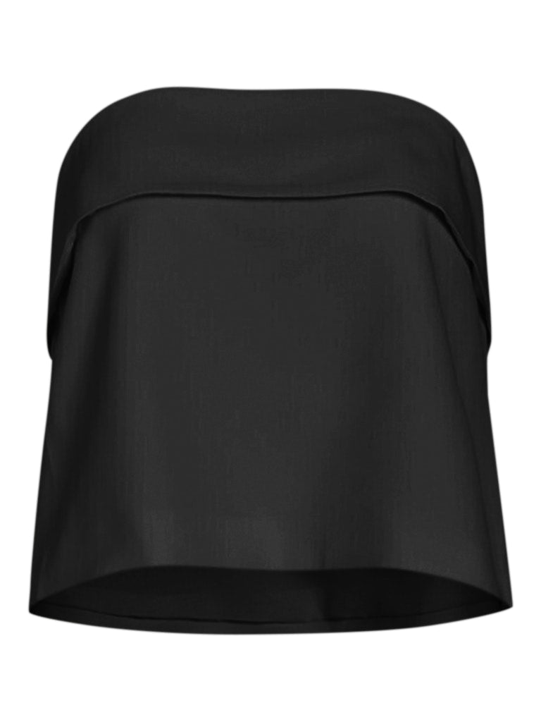VIGERY BANDEAU SHORT TOP - Black Beauty