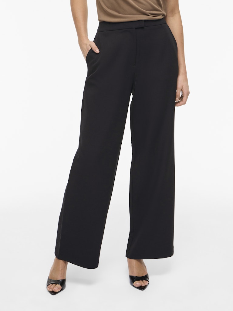VIGERY WINNIE HW WIDE PANTS - Black Beauty