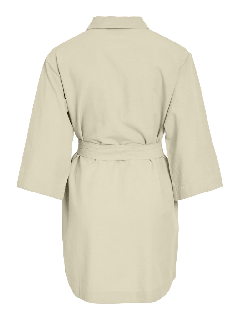 VIPRISILLA 3/4 LOOSE SHIRT DRESS - Super Light Natural Melange