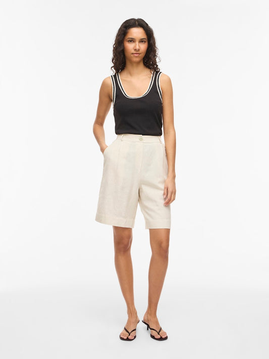 VIPRISILLA HW BERMUDA SHORTS - Super Light Natural Melange