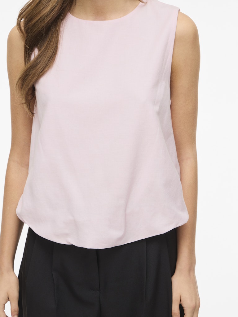 VIPRISILLA O-NECK S/L BALLOON TOP - Cherry Blossom