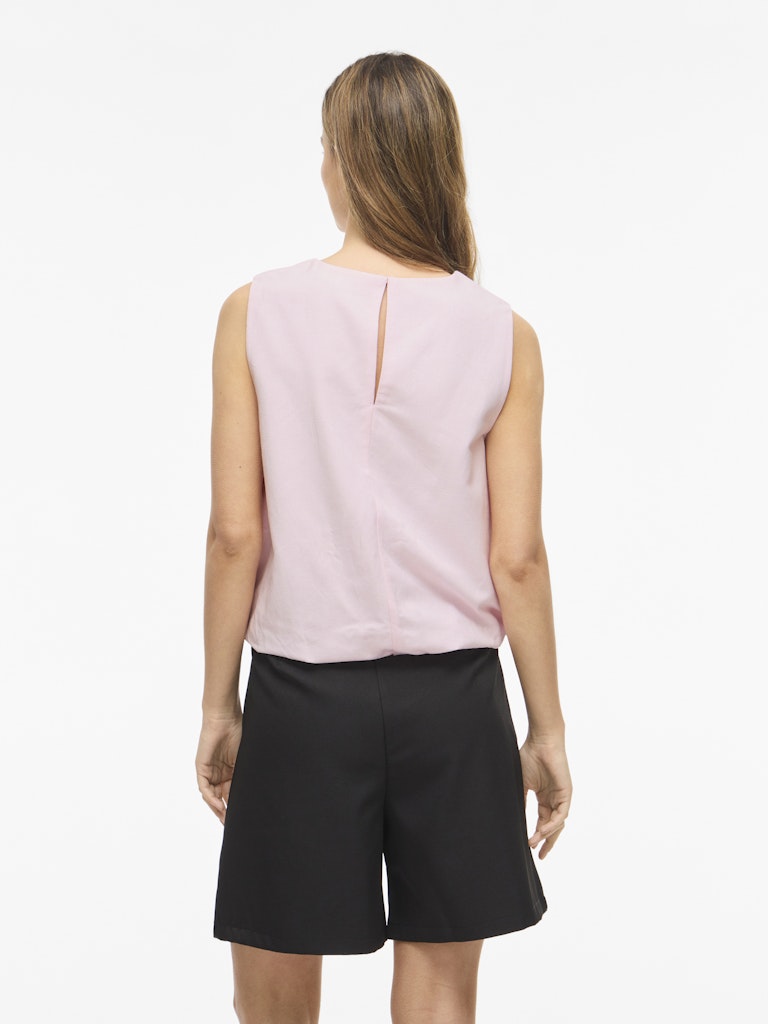 VIPRISILLA O-NECK S/L BALLOON TOP - Cherry Blossom