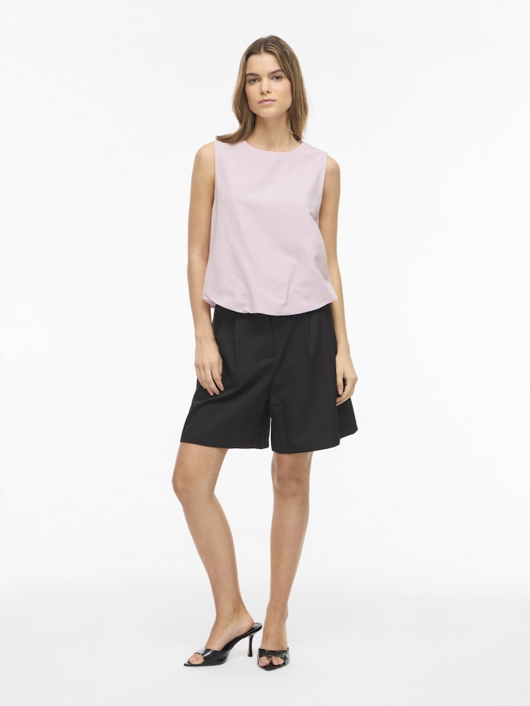 VIPRISILLA O-NECK S/L BALLOON TOP - Cherry Blossom