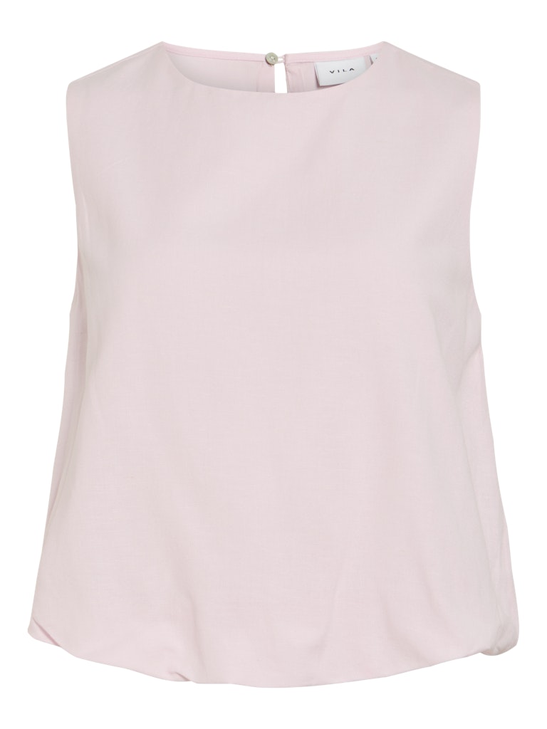 VIPRISILLA O-NECK S/L BALLOON TOP - Cherry Blossom