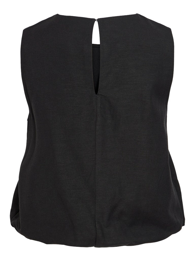 VIPRISILLA O-NECK S/L BALLOON TOP- Black Beauty