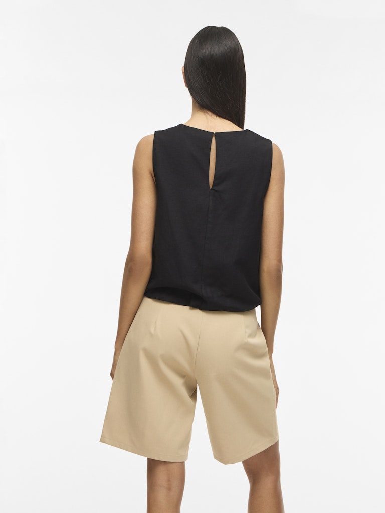 VIPRISILLA O-NECK S/L BALLOON TOP- Black Beauty