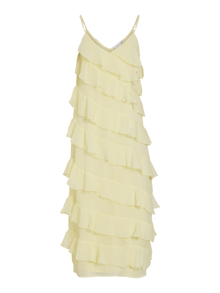 VILUNA STRAP ANKLE DRESS - Pastel Yellow