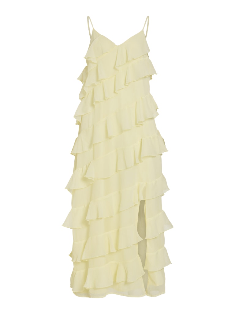 VILUNA STRAP ANKLE DRESS - Pastel Yellow