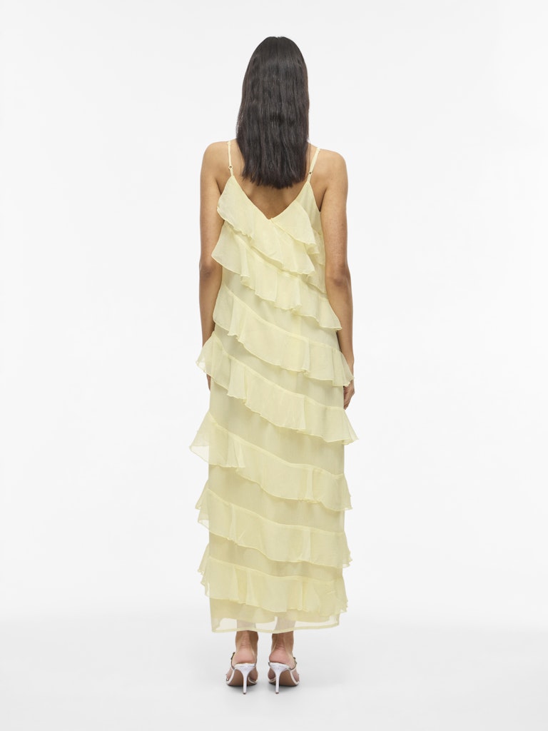 VILUNA STRAP ANKLE DRESS - Pastel Yellow