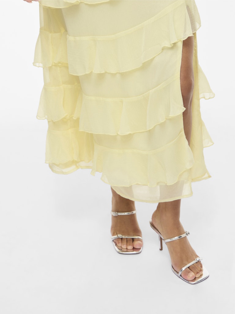VILUNA STRAP ANKLE DRESS - Pastel Yellow