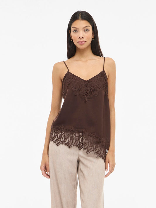 VILEA STRAP TOP - Coffee Bean