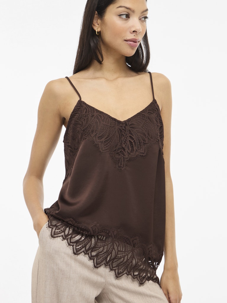 VILEA STRAP TOP - Coffee Bean