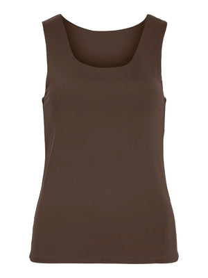 VIKENZA U-NECK S/L TANK TOP - Slate Black