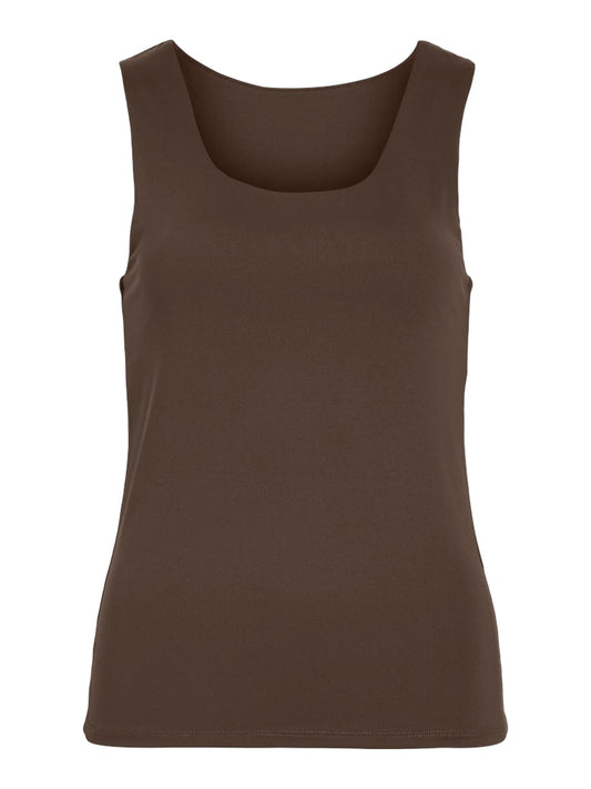 VIKENZA U-NECK S/L TANK TOP - Slate Black