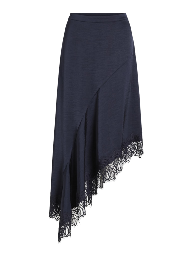 VILEA HIGH LOW LACE SKIRT - Navy Blazer