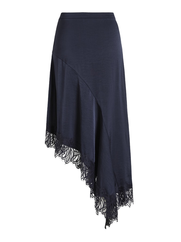 VILEA HIGH LOW LACE SKIRT - Navy Blazer