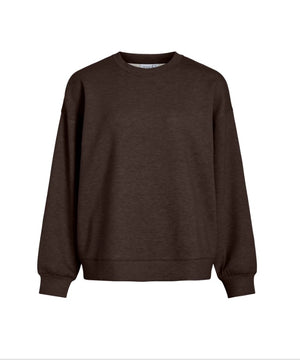 VICATORA O-NECK L/S SWEAT TOP - Coffee Bean