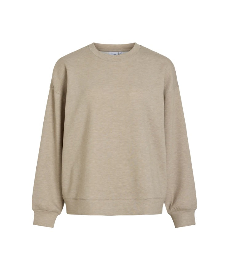 VICATORA O-NECK L/S SWEAT TOP - Feather Gray