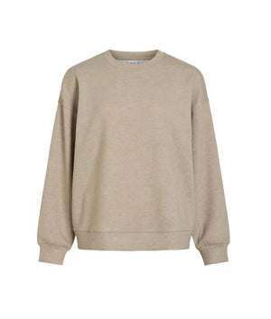 VICATORA O-NECK L/S SWEAT TOP - Feather Gray