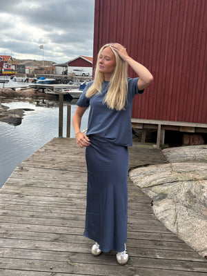 VIELLETTE HW MIDI SKIRT - Vintage Indigo