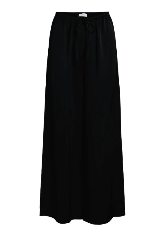 VIELLETTE WIDE STRING PANTS - Black