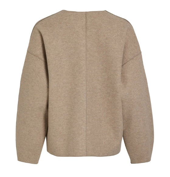 VIJUICE LOOSE L/S JACKET - Natural Melange
