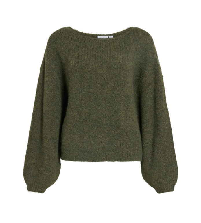 VIMARLEY L/S KNIT PULLOVER - Forest Night
