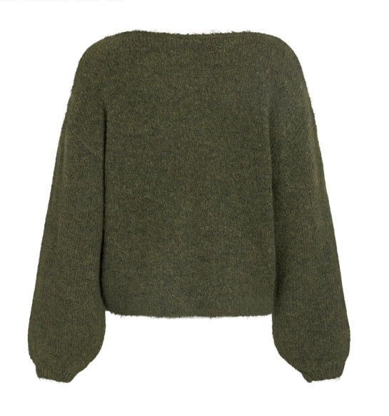 VIMARLEY L/S KNIT PULLOVER - Forest Night