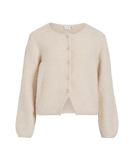 VIPIGGA O-NECK L/S KNIT JACKET - Birch