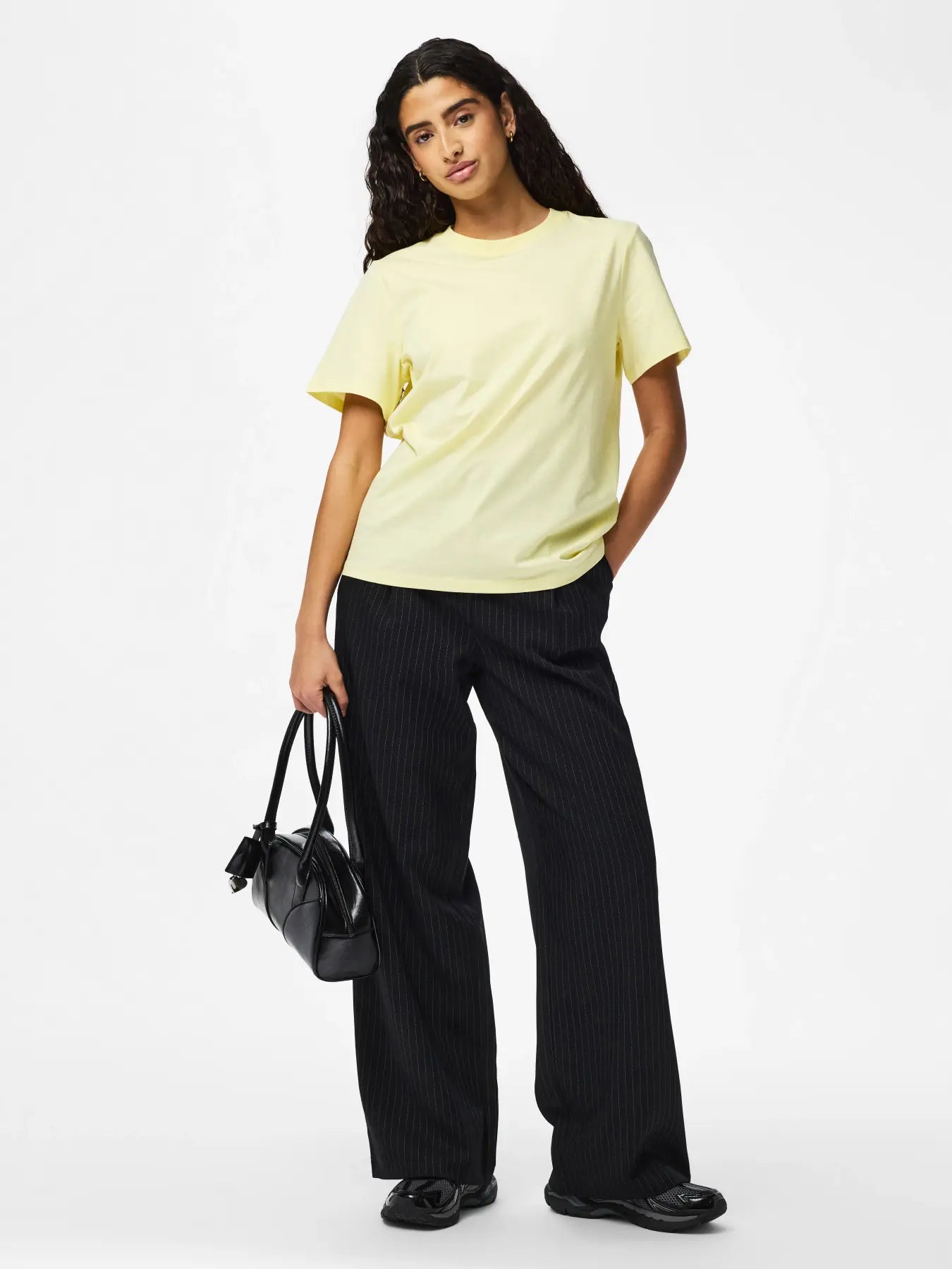 PCRIA SS SOLID TEE - French Vanilla