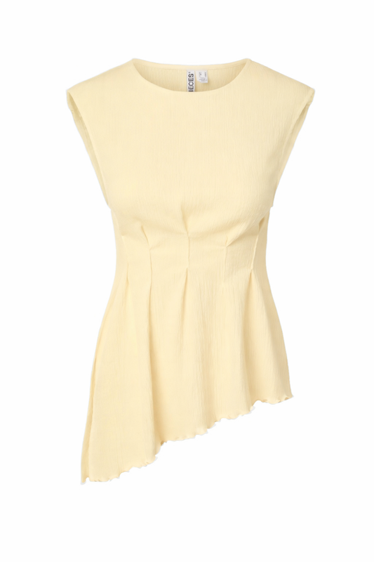 PCMALIE SL ASYMETRIC TOP - French Vanilla