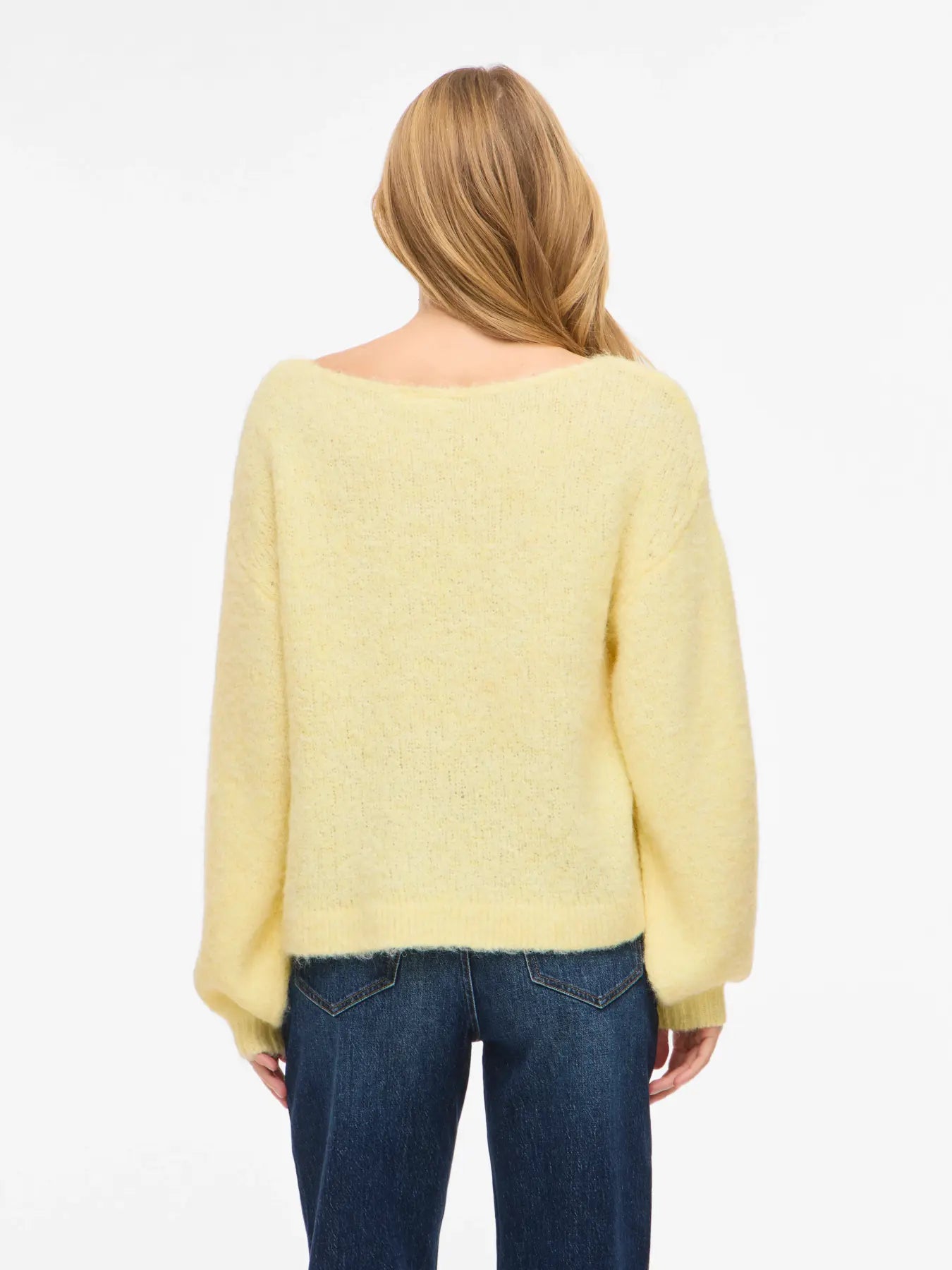VIMARLEY L/S KNIT PULLOVER - Pastel Yellow