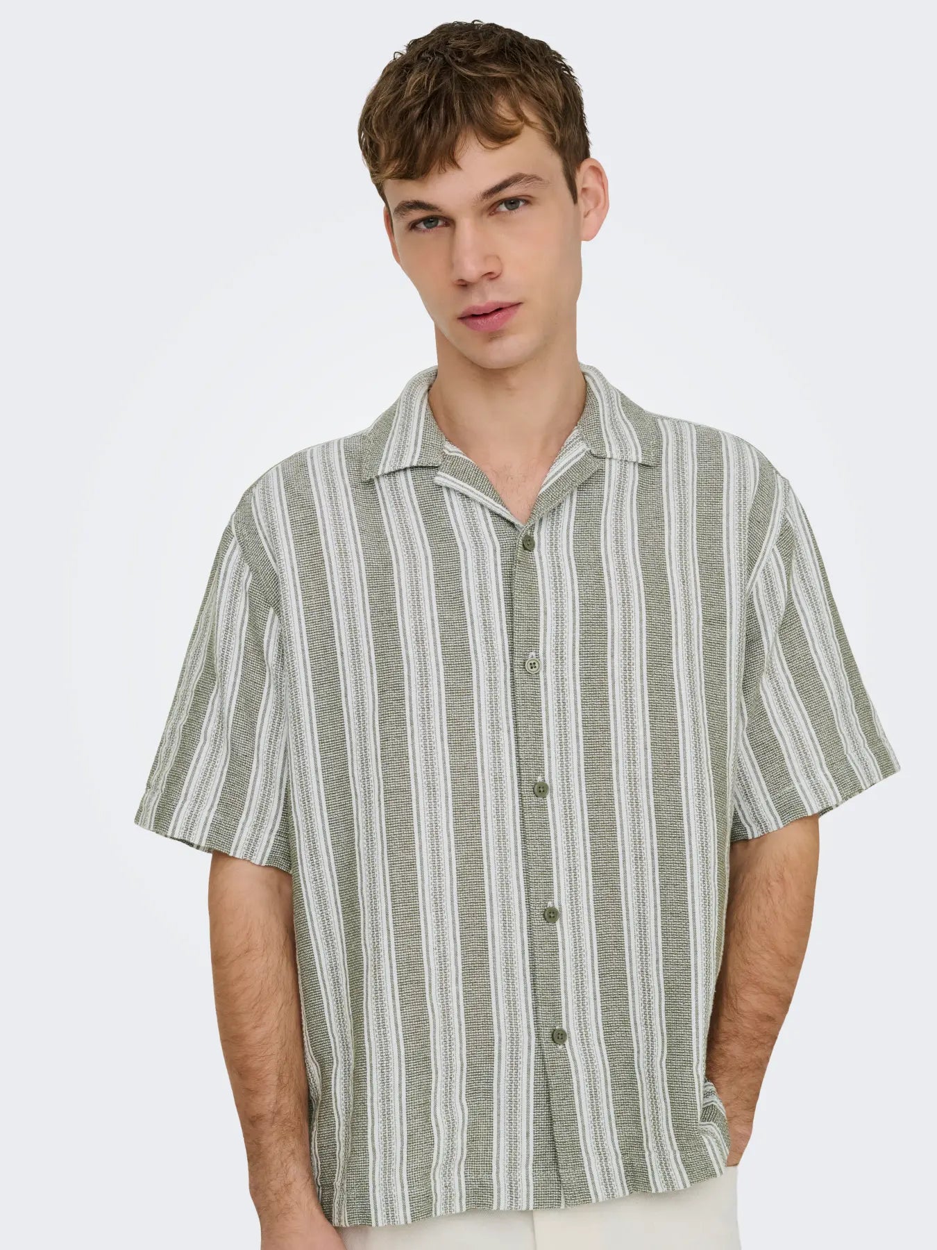 ONSWALKER RLX RESORT SS 035 SHIRT - Dark Olive